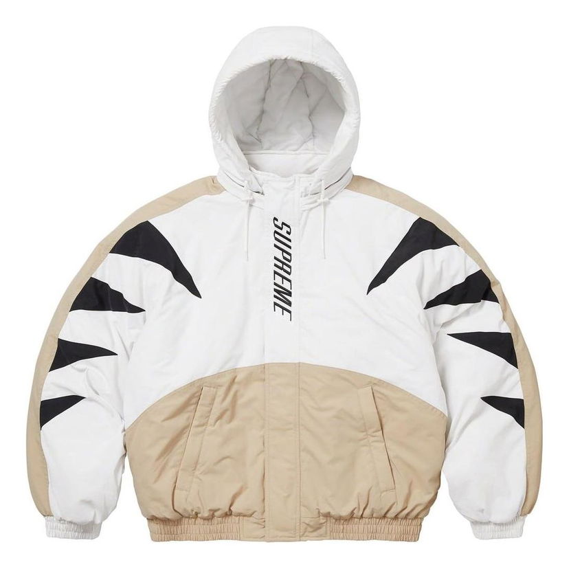 Puhovka Supreme Wildcat Sideline Puffer Jacket Bela | SUP-FW23-231