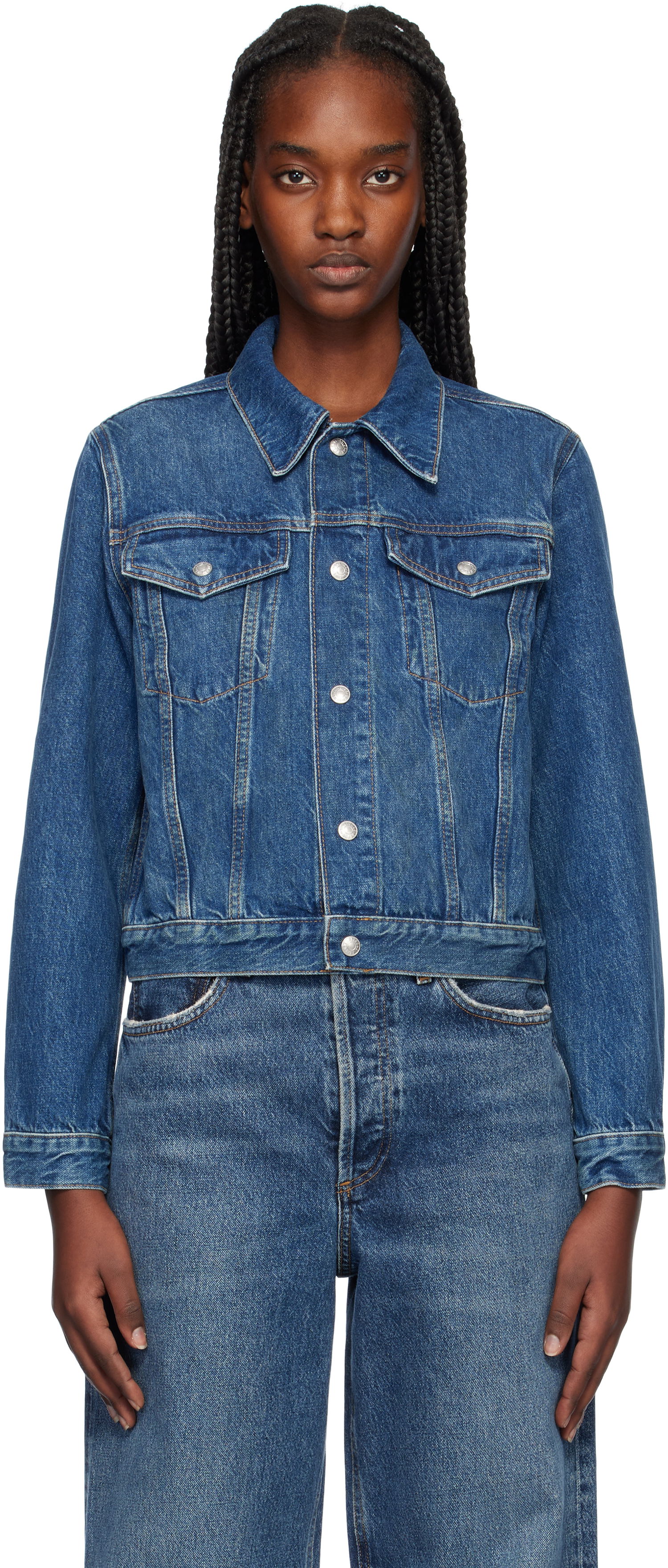 Jakna RE/DONE Baby Trucker Denim Jacket Modra | 188-06WTRUCKR, 0