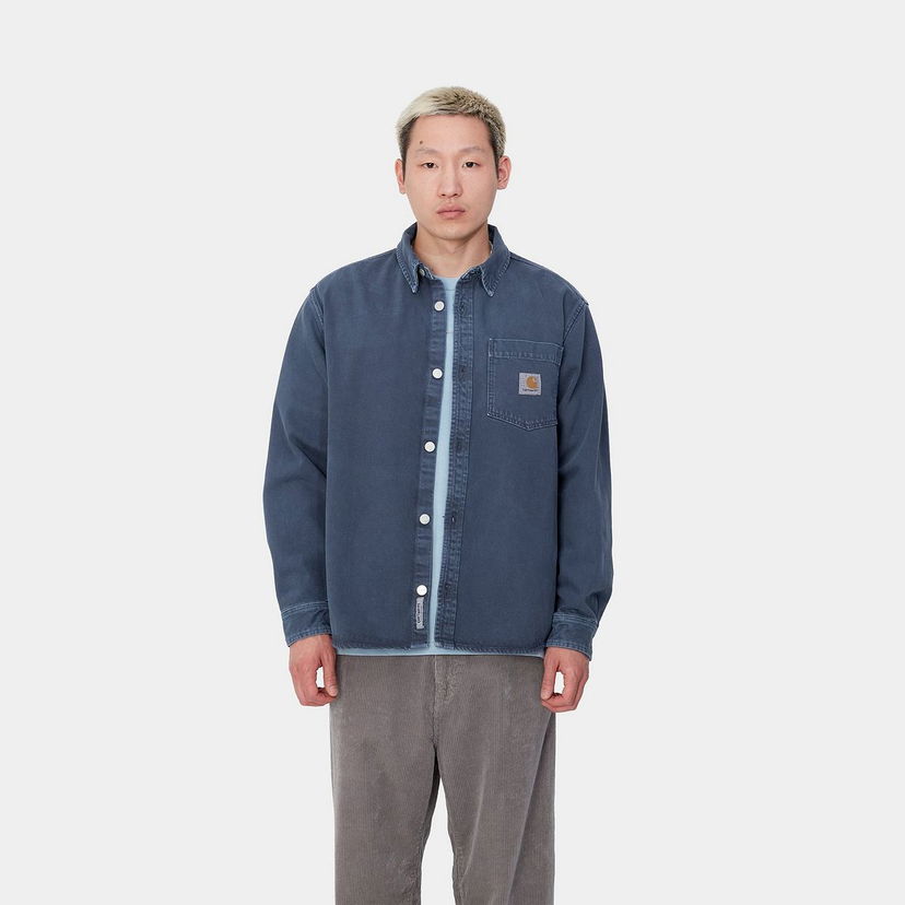 Srajce Carhartt WIP Stone Dyed Shirt Jacket Modra | I033750_8
