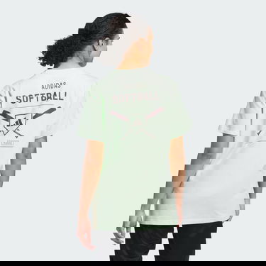 Majica adidas Performance Softball Graphic Bela | IY5529, 4