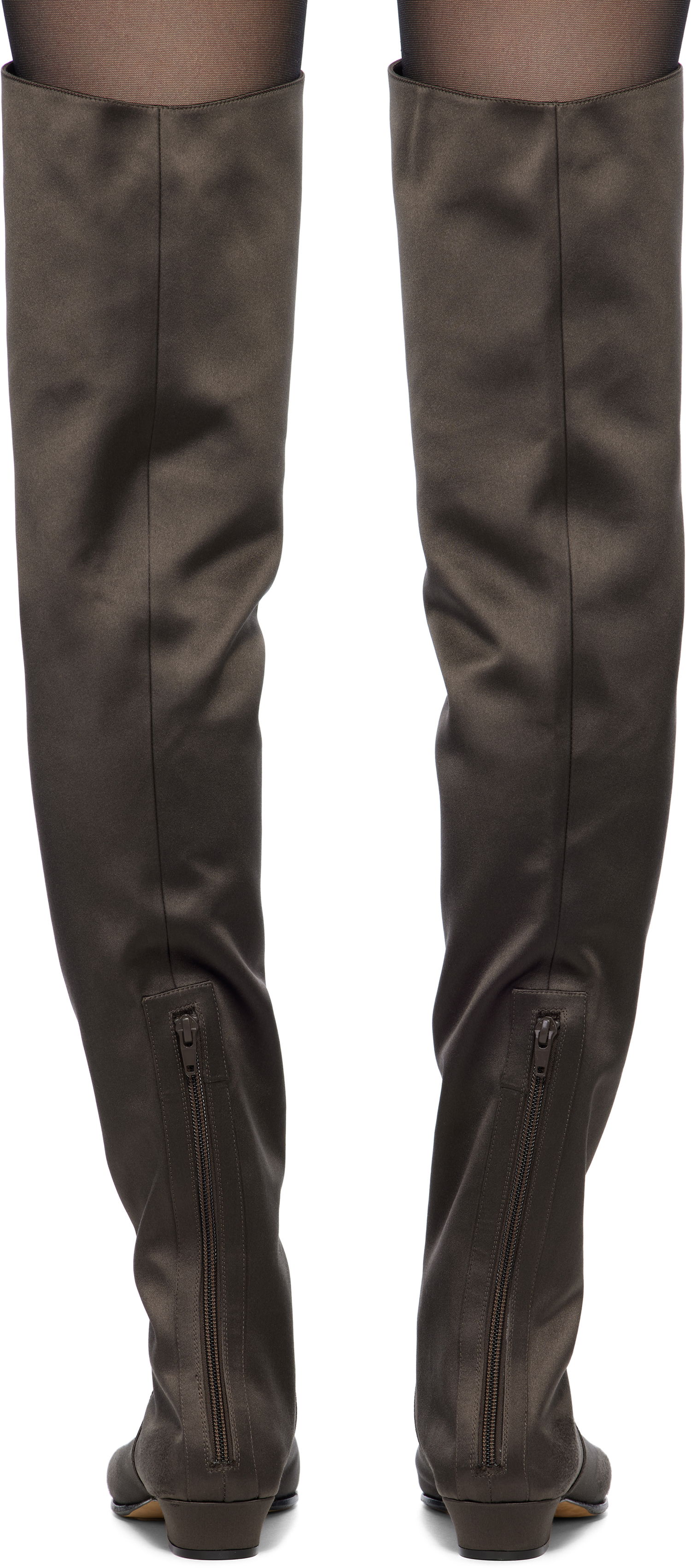 Superge in čevlji The Row The Row Hereditas 25 Satin Tall Boots Rjava | F1528-W326, 1