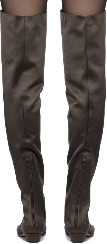Superge in čevlji The Row The Row Hereditas 25 Satin Tall Boots Rjava | F1528-W326, 1