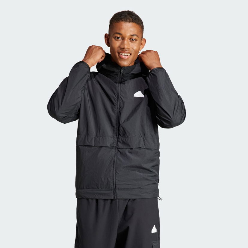 Pulover adidas Performance adidas Sportswear Mikina City Escape Full-Zip Črna | IR5192