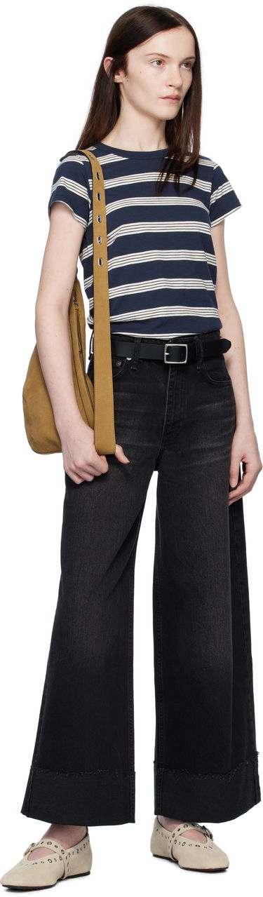 Pasovi rag & bone Rag & Bone Leather Boyfriend Belt Črna | W272162DP, 2