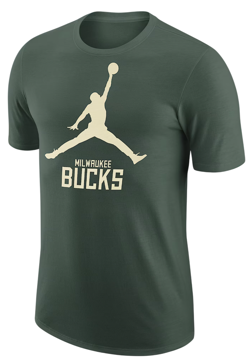 Majica Jordan Jordan NBA Milwaukee Bucks T-Shirt Zelena | fd1474-323