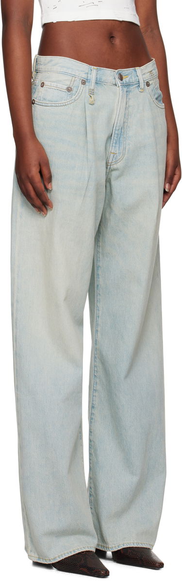 Kavbojke R13 R13 Damon Pleated Wide Leg Jeans Modra | R13W3147-D897A, 4