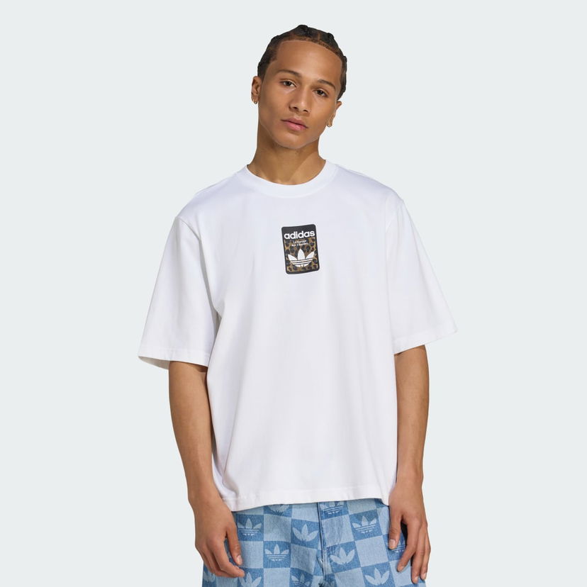 Majica adidas Performance Oversized Leo Graphic T-Shirt Bela | JV7570