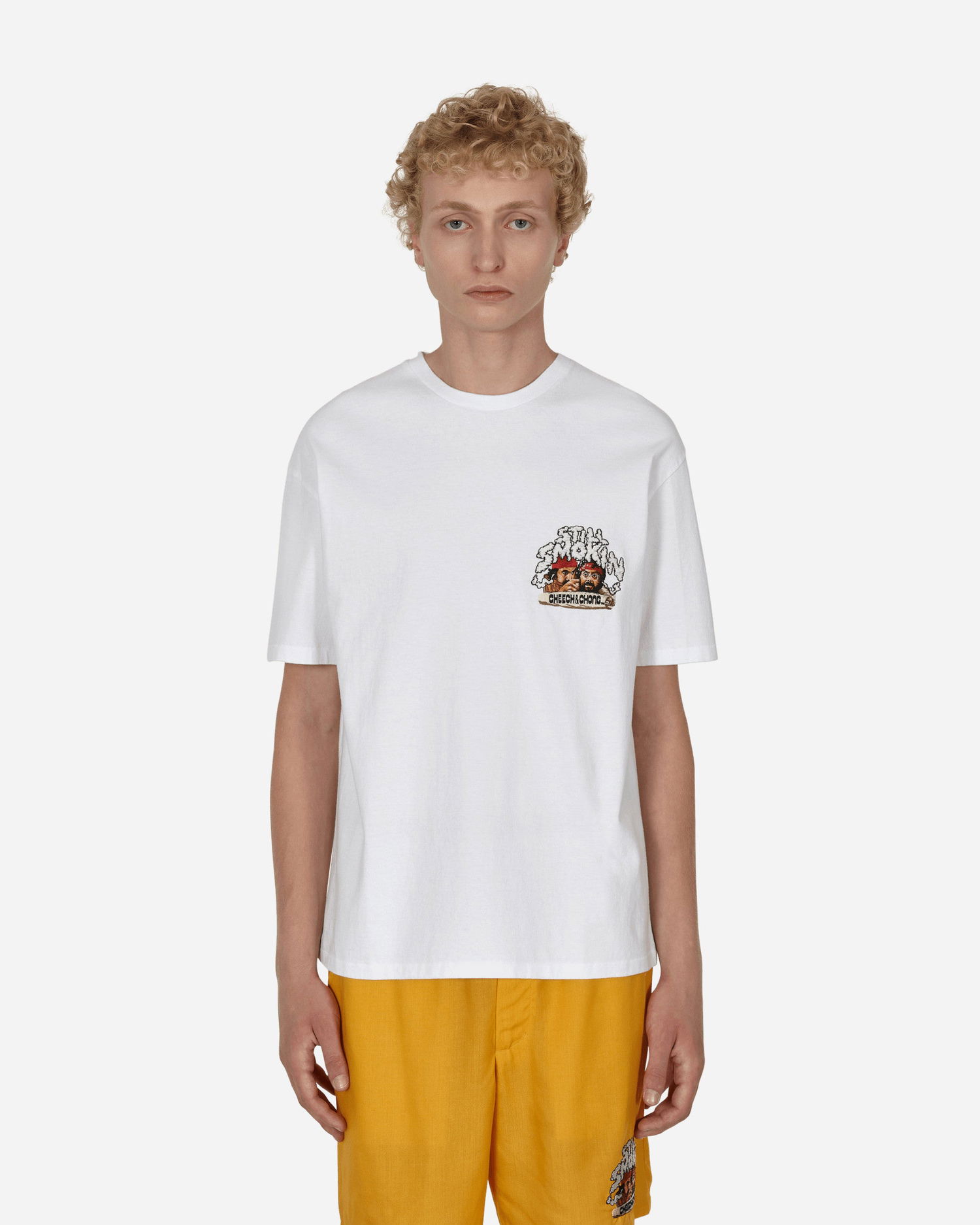 Majica WACKO MARIA Still Smokin' Washed Heavy Weight T-Shirt Bela | CCSS-WM-WT02 WHITE, 0