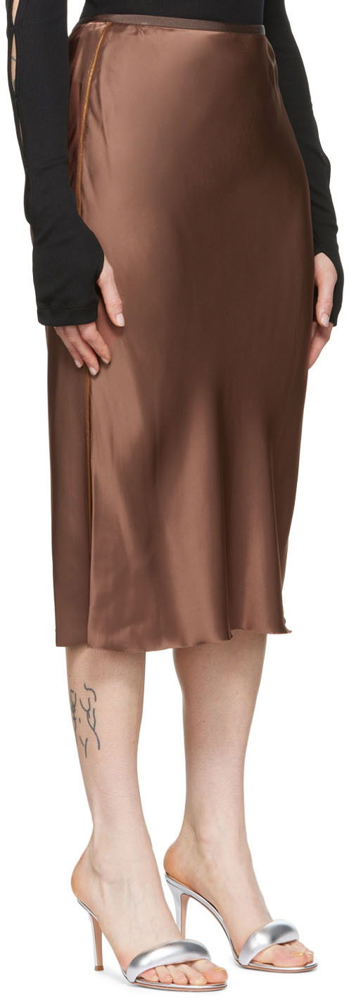 Krila Helmut Lang Helmut Lang Slip Midi Skirt Rjava | M04HW304, 1
