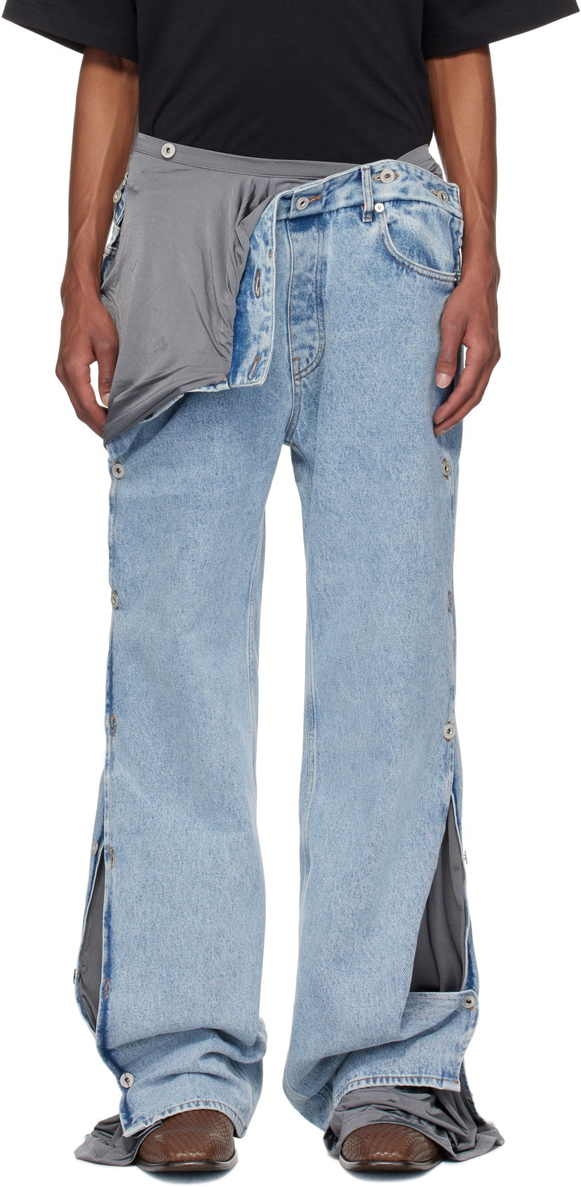 Kavbojke Y/PROJECT Collapsed Waist Jeans Modra | 107PA007