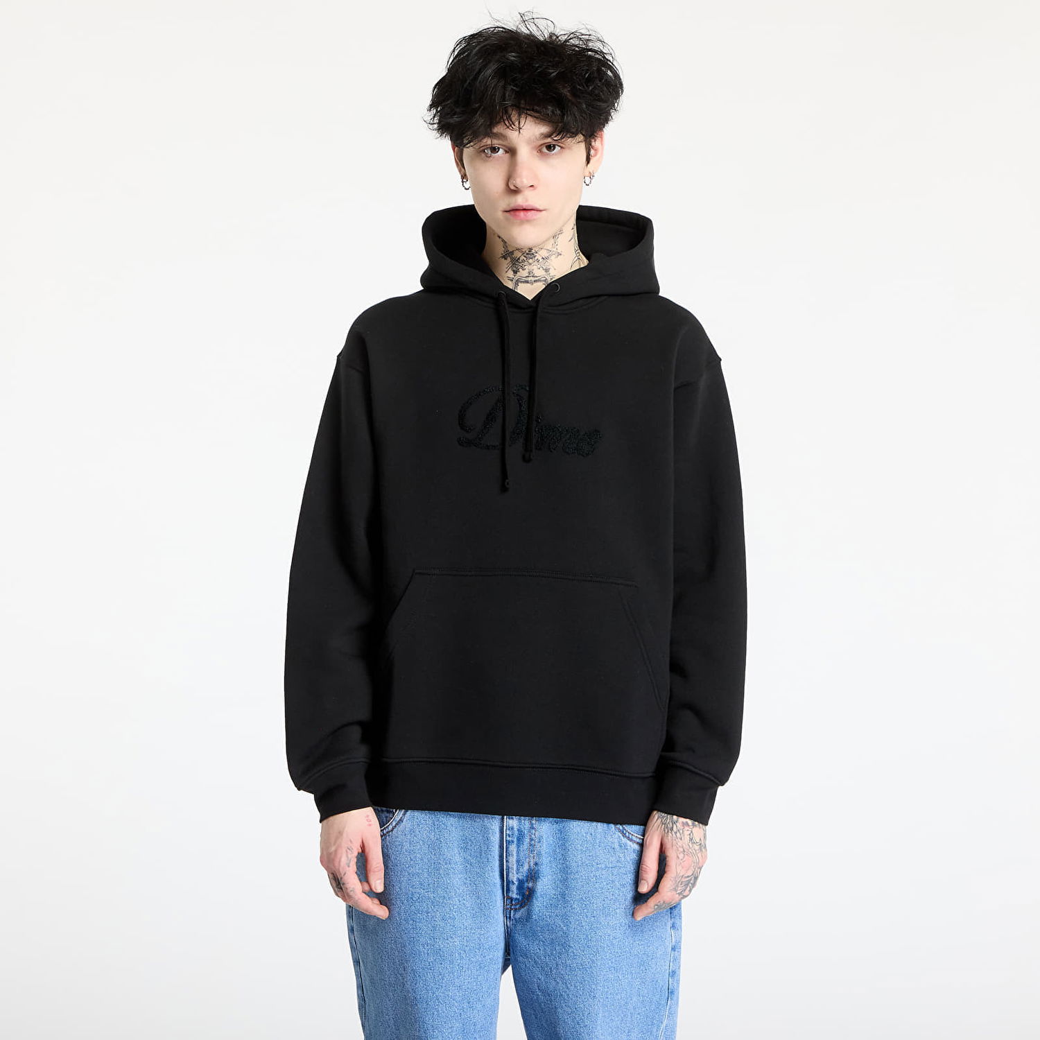 Pulover Dime DIME Cursive Logo Hoodie Črna | DIMEHO2449BLK, 0