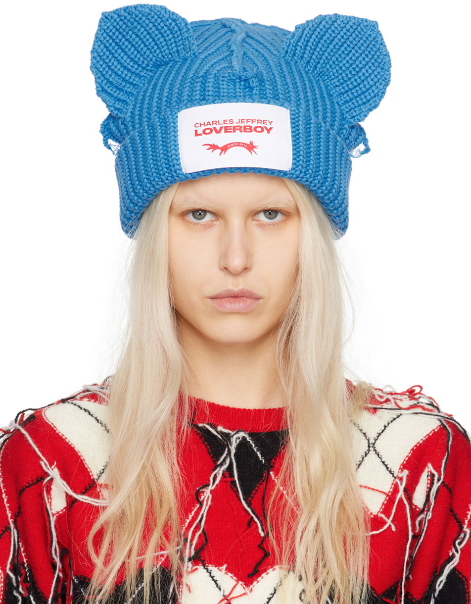 Beanie Charles Jeffrey Loverboy Chunky Ears Beanie Modra | 43130401, 0