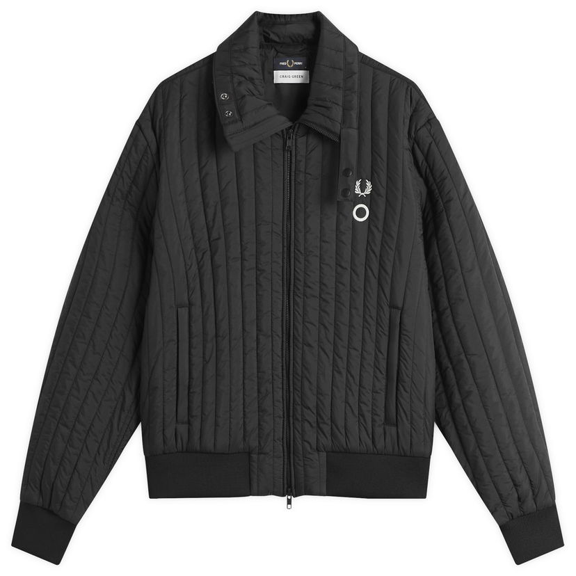 Bomber jakna Fred Perry x Craig Green Quilted Jacket Size Large Črna | SJ1131-102