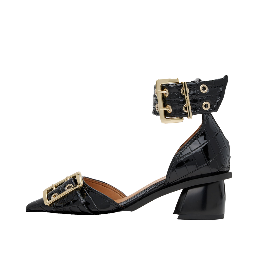 Superge in čevlji GANNI Buckle Open Cut Heels Črna | S2802