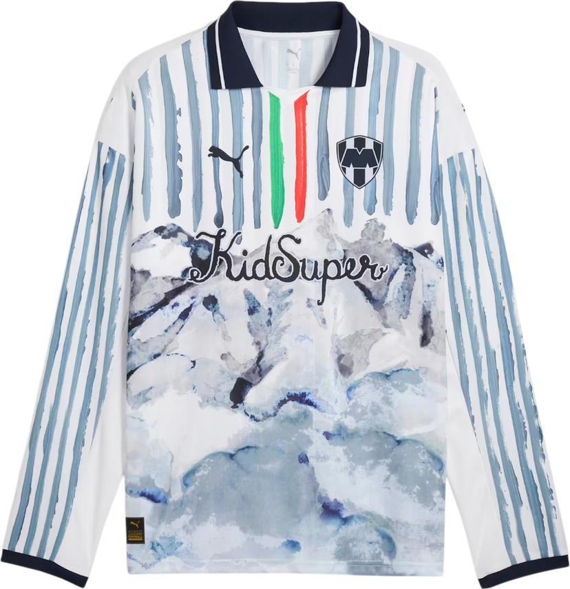 Majica Puma KIDSUPER Monterrey Retro Long Sleeve Shirt Bela | 606851-12