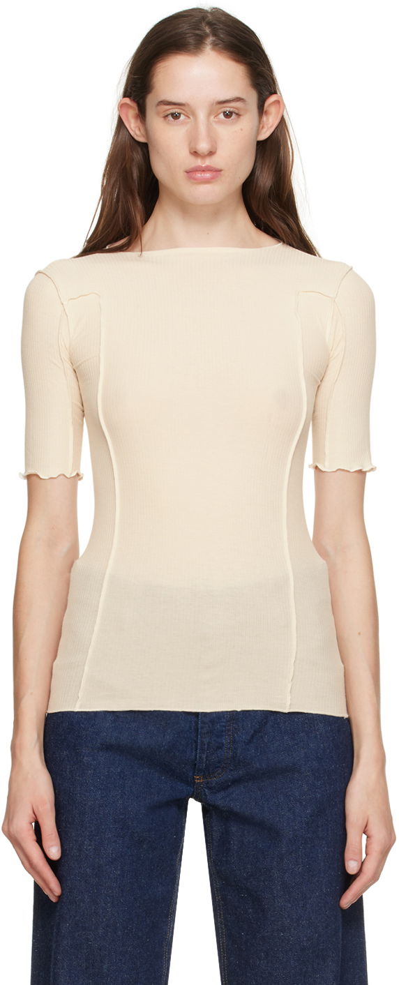 Majica Baserange Fitted Short Sleeve T-Shirt Bež | TTO3-RB-000