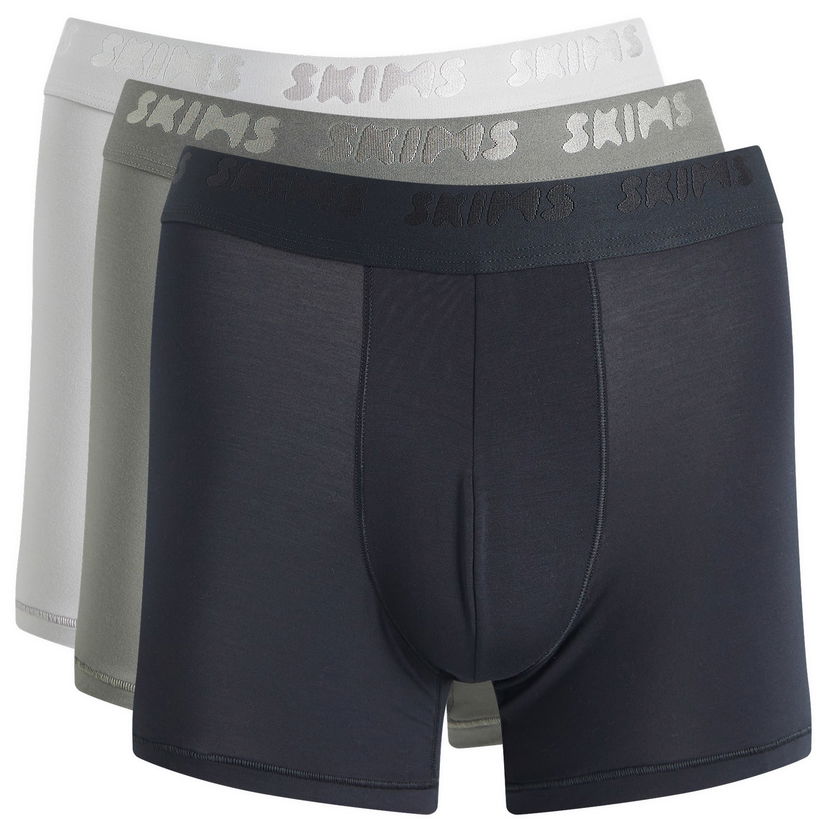 Boksarice SKIMS 3" Boxer Brief 3-Pack, Size Large Siva | BO-BBR-5628M-GUN