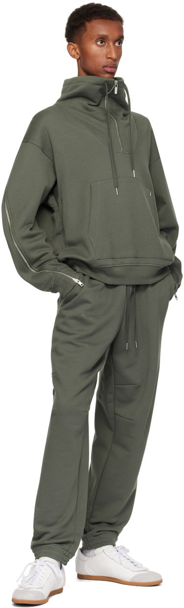 Pulover Helmut Lang Helmut Lang Suitcase Quarter-Zip Sweatshirt Zelena | O06HM501, 4