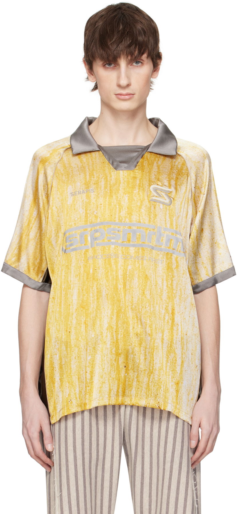 Dres Serapis Serapis Drips Silk Football Polo Rumena | SS25_FT_3S