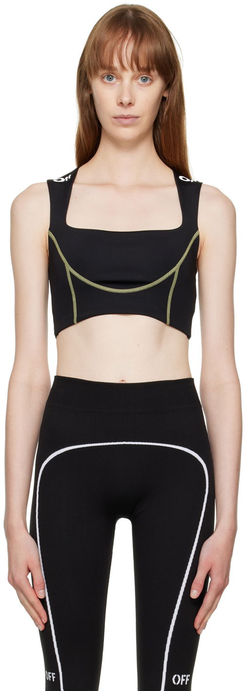 Modrček Off-White Contrast Stitch Sports Bra Črna | OWVO054F22JER0011001