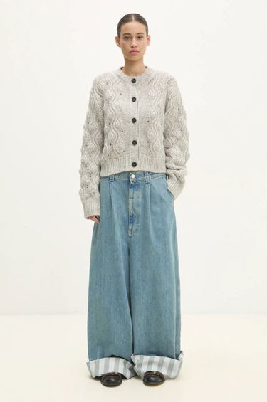 Pleteni pulover Samsoe Samsoe Knitted Cardigan Siva | F24400095, 4