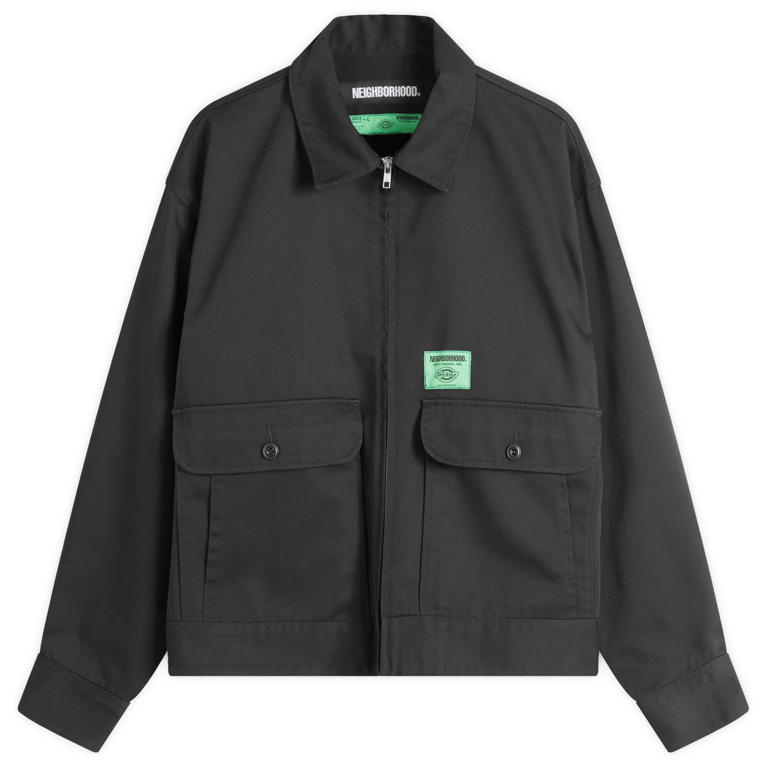 Jakna Neighborhood Dickies Zip Work Jacket Črna | 242VFDKN-JKM01-BLK, 0