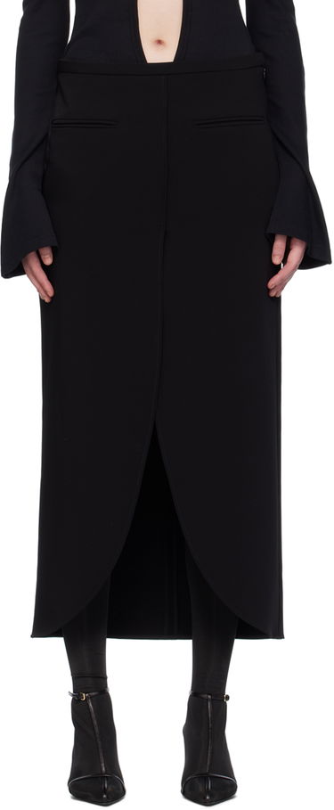 Krila Courrèges Courrèges Ellipse Midi Skirt Črna | 224CJU142PL0159, 0