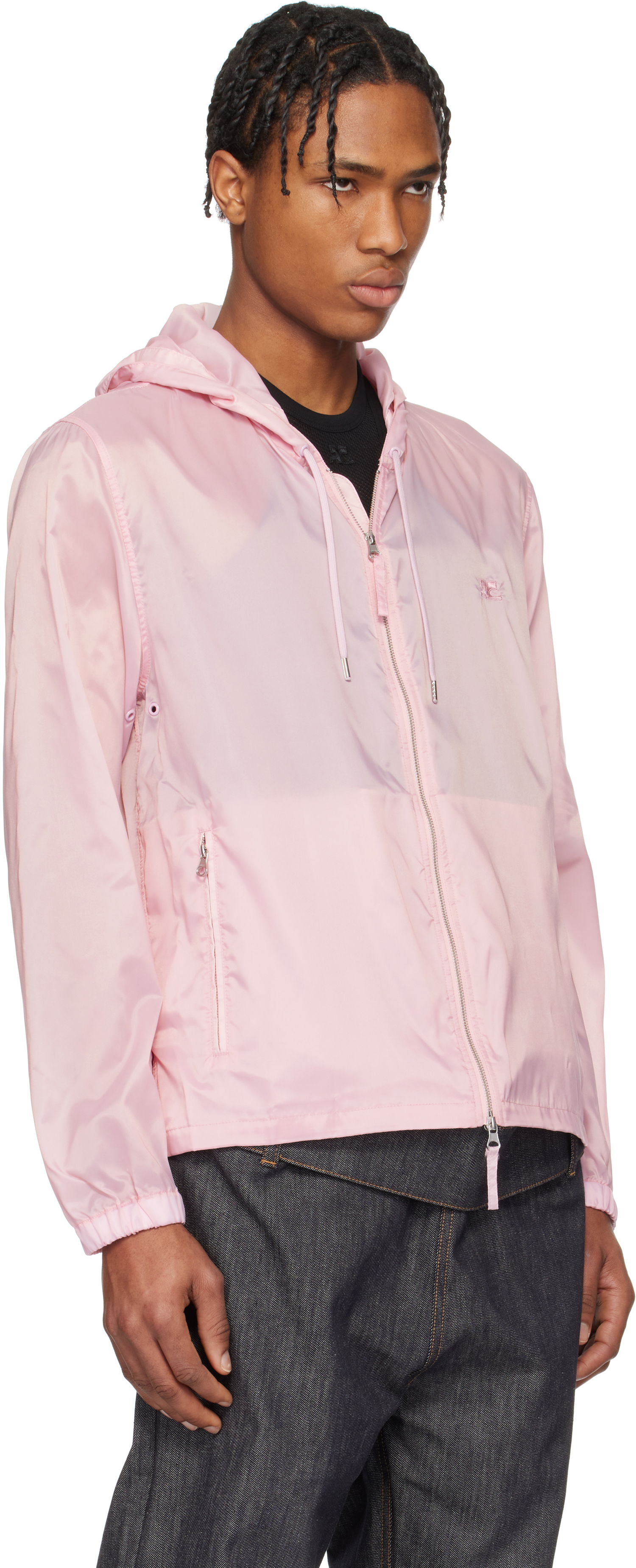 Vetrovka Courrèges Courrèges Hooded Windbreaker Jacket Roza | 125CMA198NY0043, 1