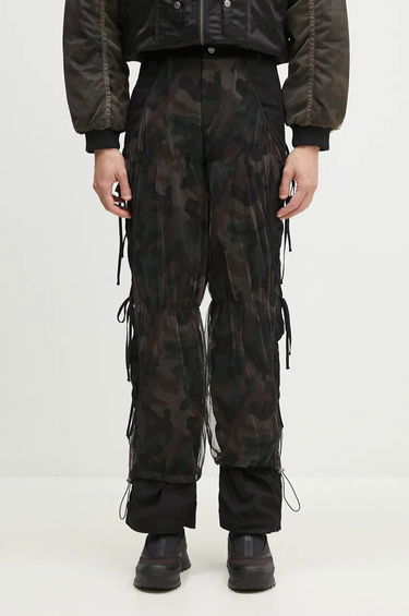 Hlače Andersson Bell Camouflage Mesh Layered Tying Pants Črna | apa767w, 0