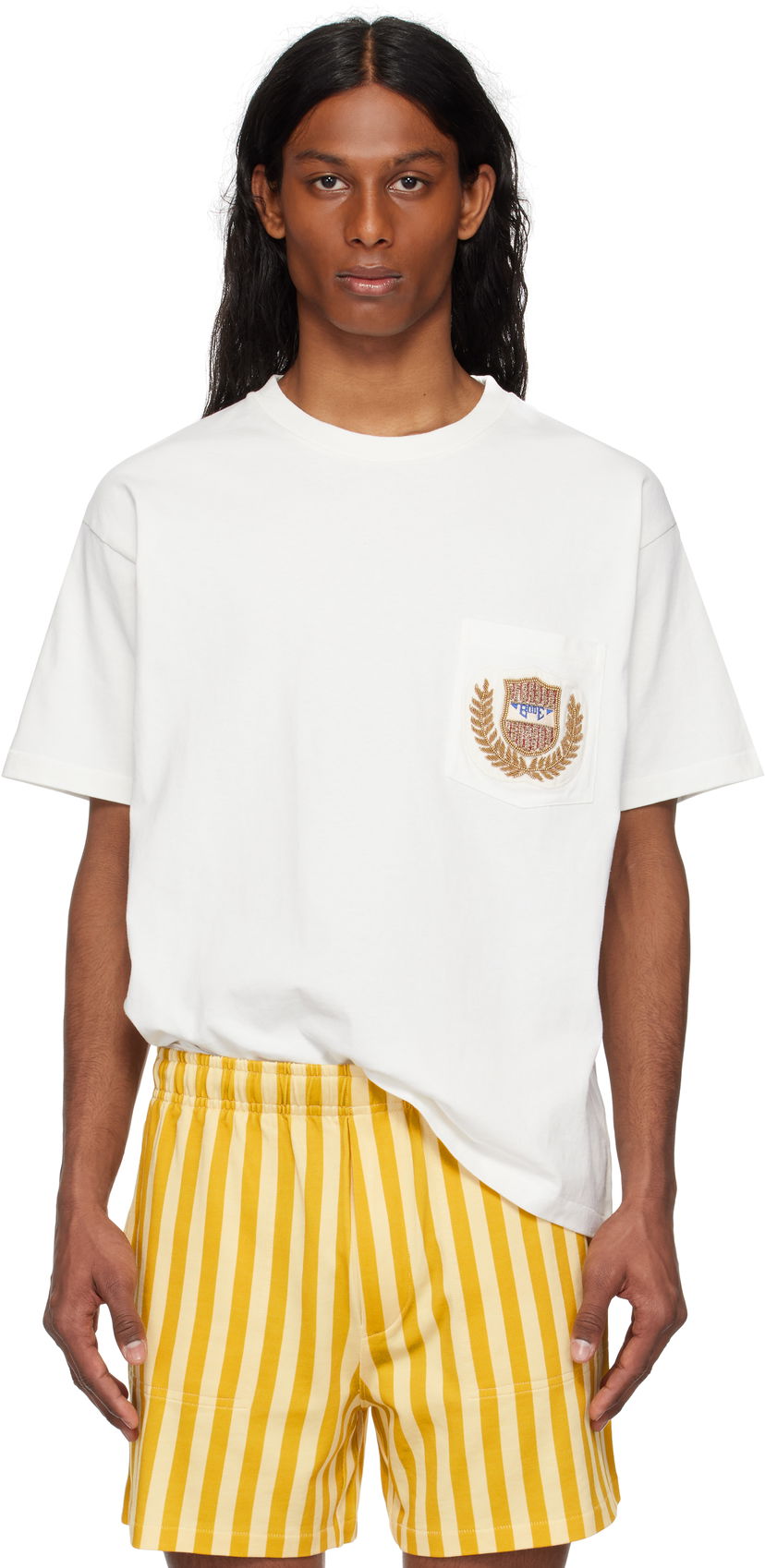 Majica Bode Bode Sportsman Patch Pocket T-Shirt Bela | MRS25CS060