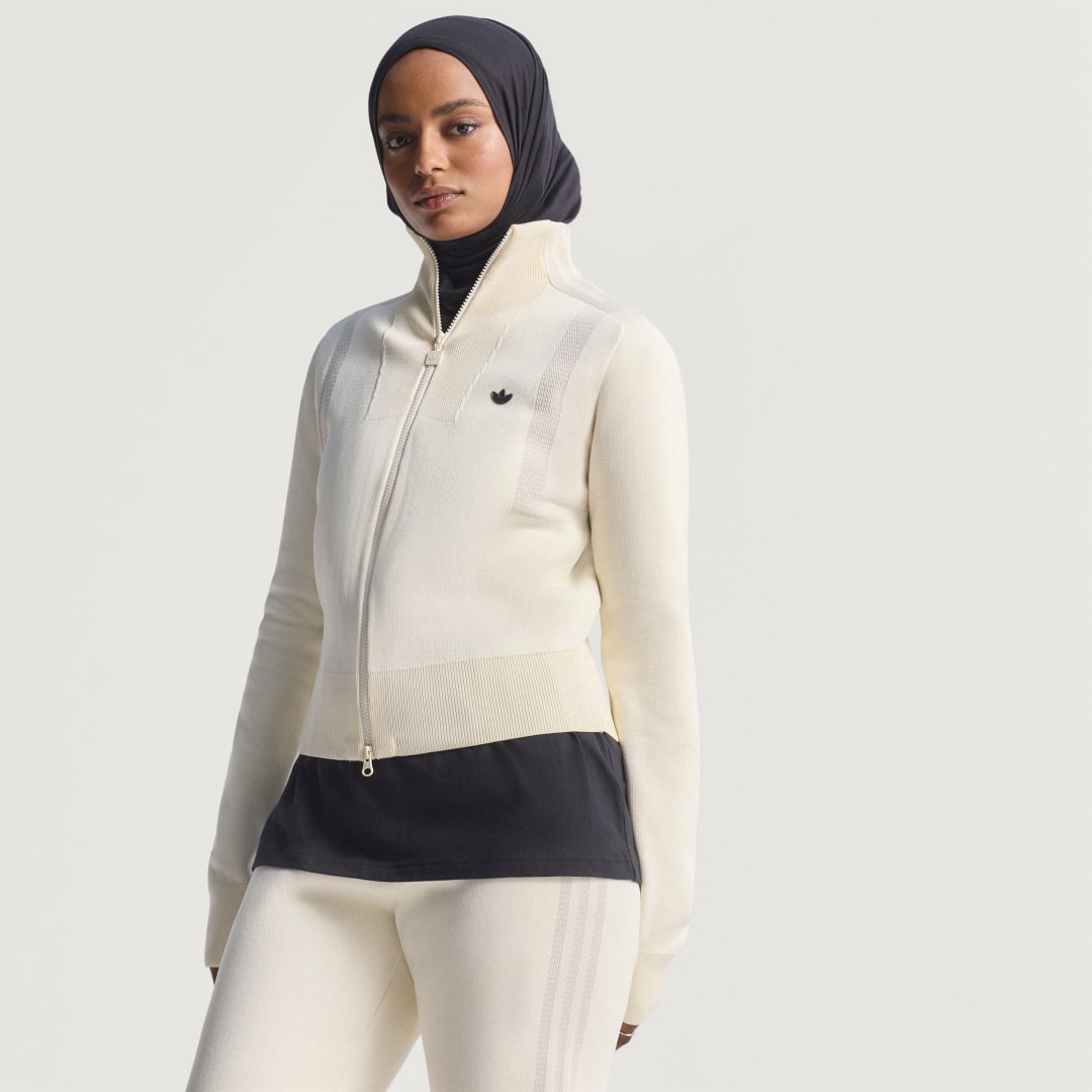 Jakna adidas Performance Knit Track Top Bela | JW7312, 0