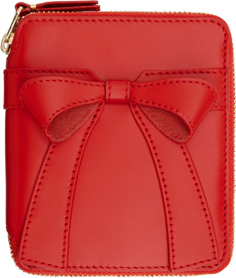 Denarnica Comme des Garçons COMME des GARÇONS Big Bow Zip Wallet Rdeča | SA2100BB