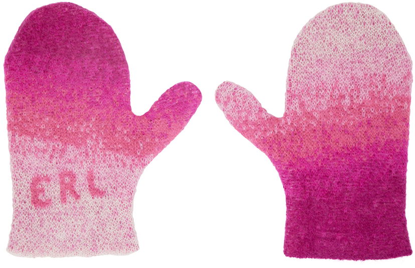 Rokavice ERL Gradient Knitted Mittens Roza | ERL05K055