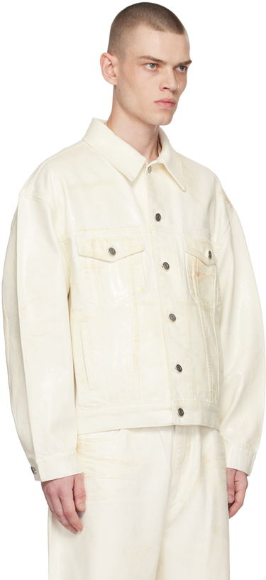 Jakna We11done We11done Foil Coated Trucker Jacket Bela | WD-DJ1-23-318-U-WH, 1