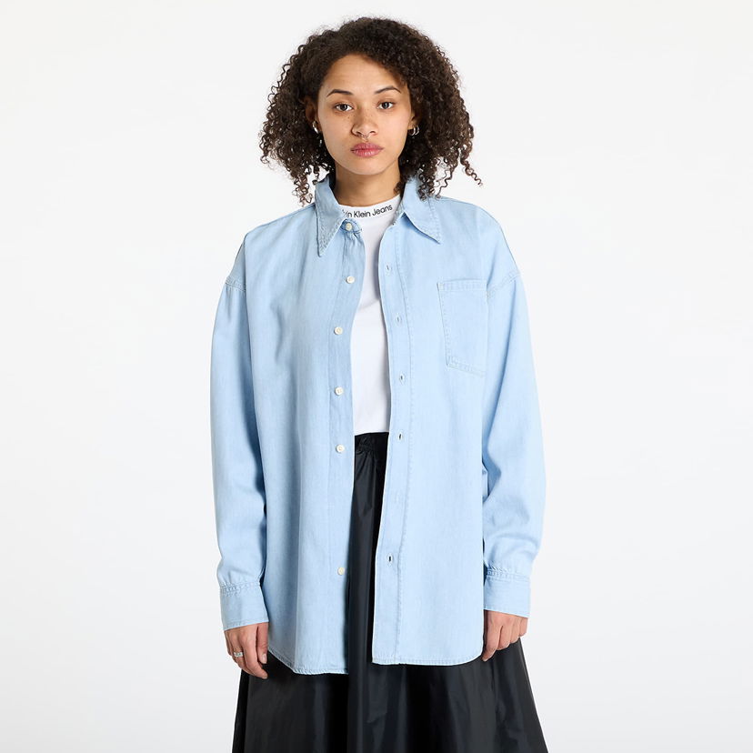 Srajce CALVIN KLEIN Calvin Klein Jeans Oversized Longsleeve Denim Shirt Modra | J20J225010 1AA