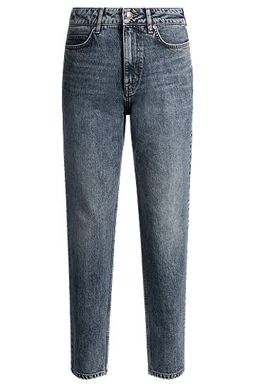 Kavbojke BOSS Tapered Mom Jeans Modra | 50530317