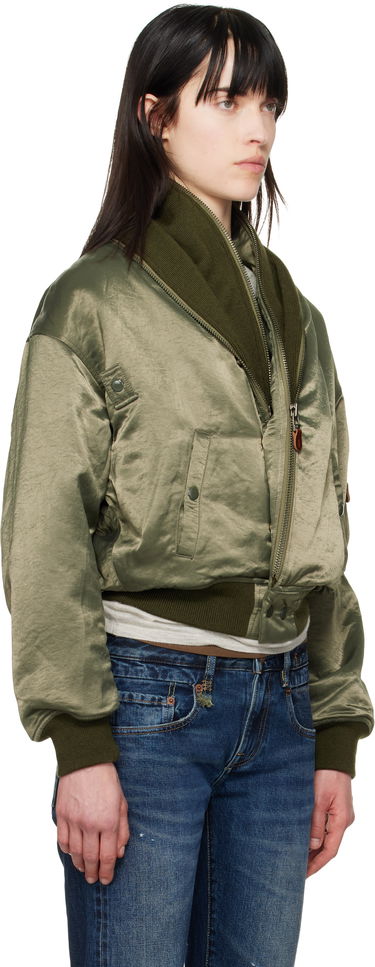 Bomber jakna R13 R13 Zip Collar Flight Bomber Jacket Zelena | R13WR346-R447B, 1