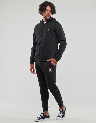 Pulover Converse GO-TO EMBROIDERED STAR CHEVRON FULL-ZIP HOODIE Črna | 10024511-A01, 2