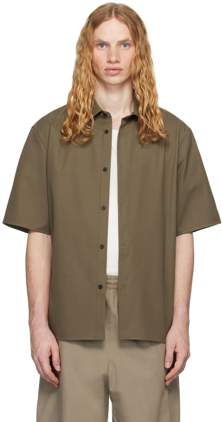 Srajce The Row The Row Patrick Short Sleeve Shirt Zelena | 333-W3670