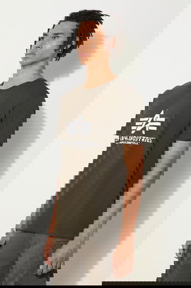 Majica Alpha Industries Basic T-Shirt With Print Rjava | 100501.413, 4