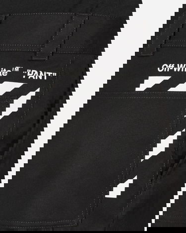 Hlače Off-White Diagonal Pocket Carpenter Pants Black Črna | OMCA207C99FAB001 1001, 5
