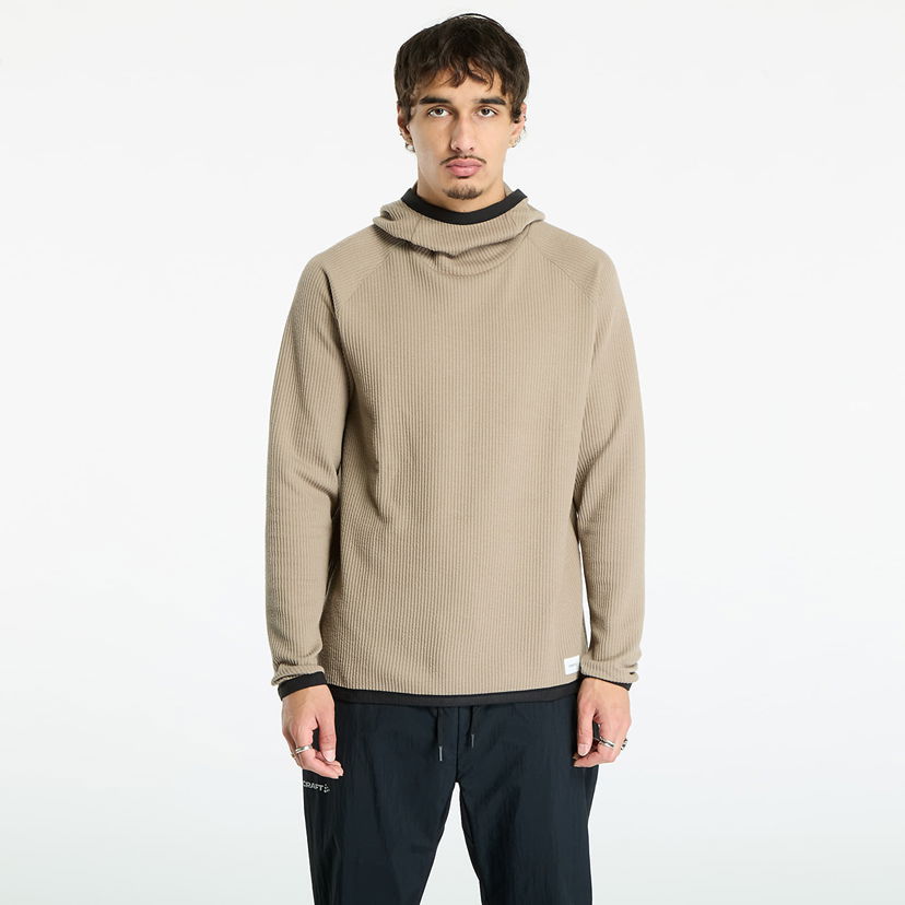 Pulover Craft Craft Grid Hoodie Bež | 1916667-240000