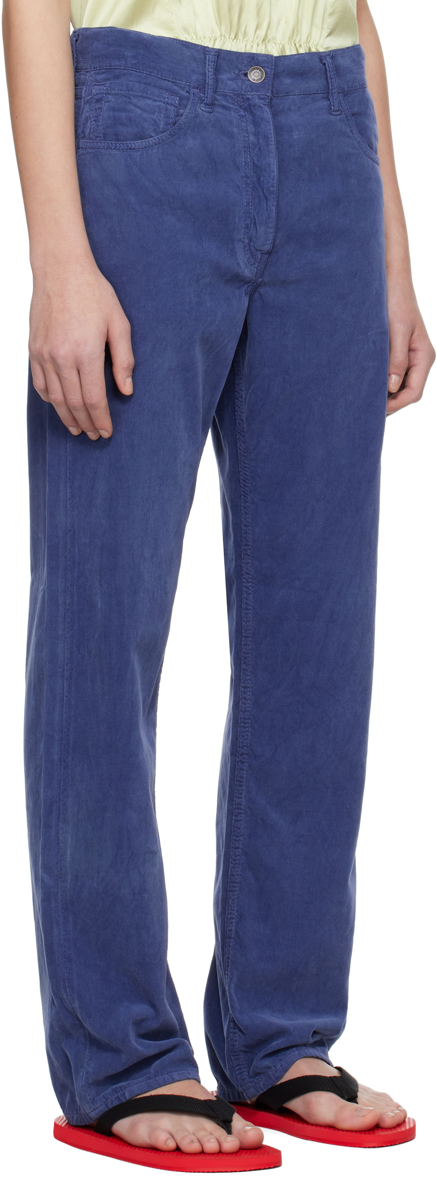Hlače The Row The Row Tarley Corduroy Trousers Modra | 8766-W3737, 1