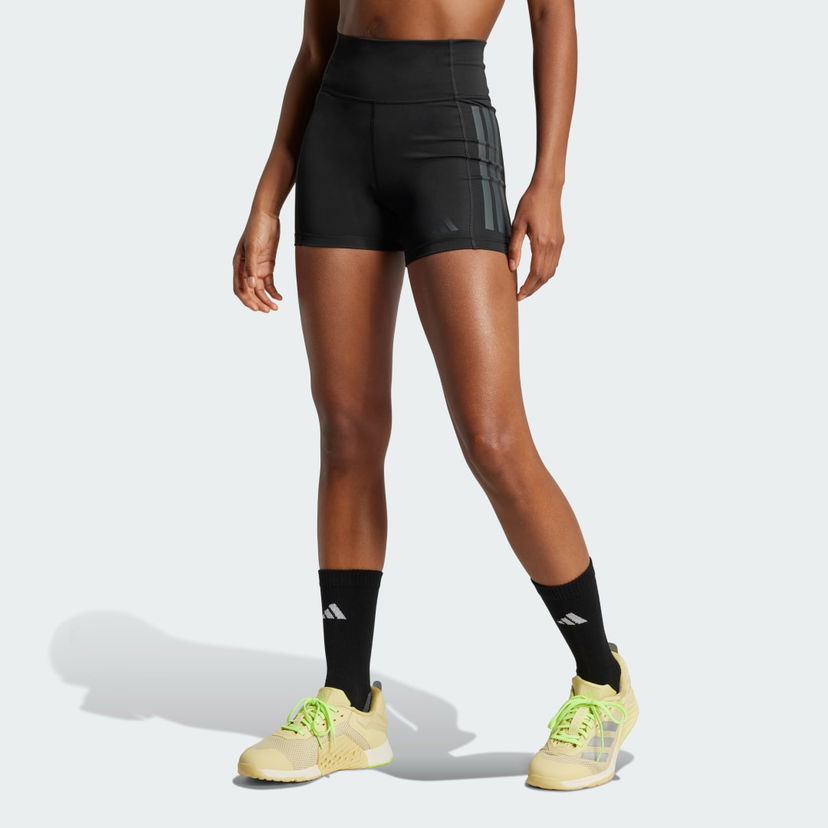 Kratke hlače adidas Performance Optime 3-Stripes 1/4 Training Shorts Črna | JG6144