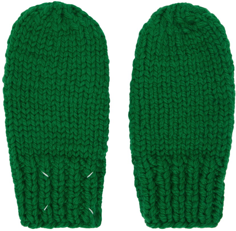 Rokavice Maison Margiela Childish Stitches Mittens Zelena | S50TS0036 S18420