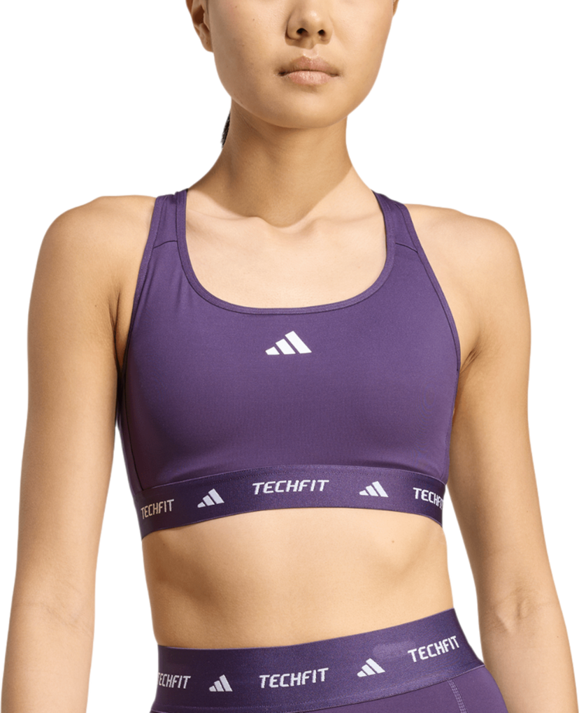 Modrček adidas Originals TechFit Medium Support Sports Bra Lila | jw7242