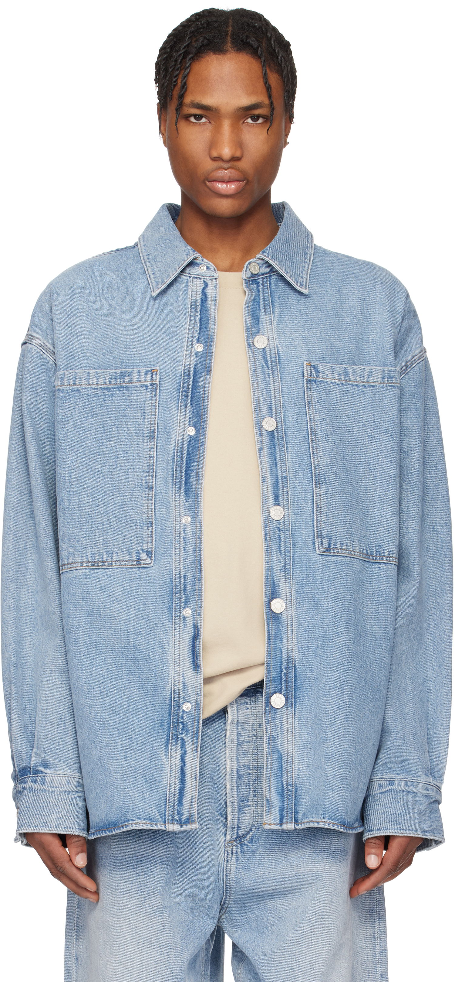 Srajce AGOLDE AGOLDE Atticus Denim Jacket Modra | A4031B-1206, 0