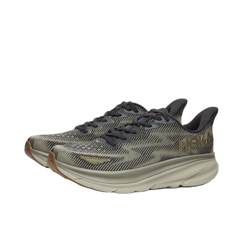 Tek Hoka One One Men's Clifton 9 Sneakers in Black/Slate, Size UK 10 | END. Clothing Črna | 1127895-BLCKS