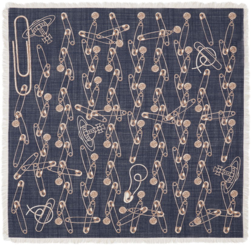 Šala Vivienne Westwood Safety Pin Pocket Square Mornarica | 8103014X-W00Z0-