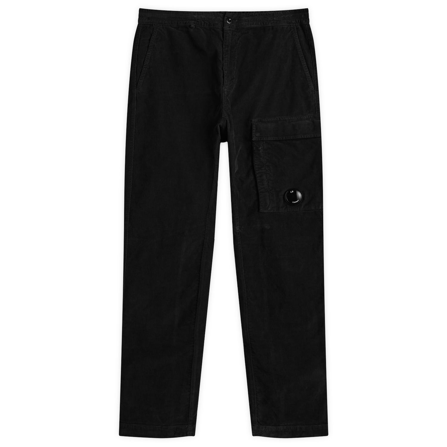 Cargo hlače C.P. Company Corduroy Lens Cargo Pant Črna | 19CMPA169A-006410O-999, 1